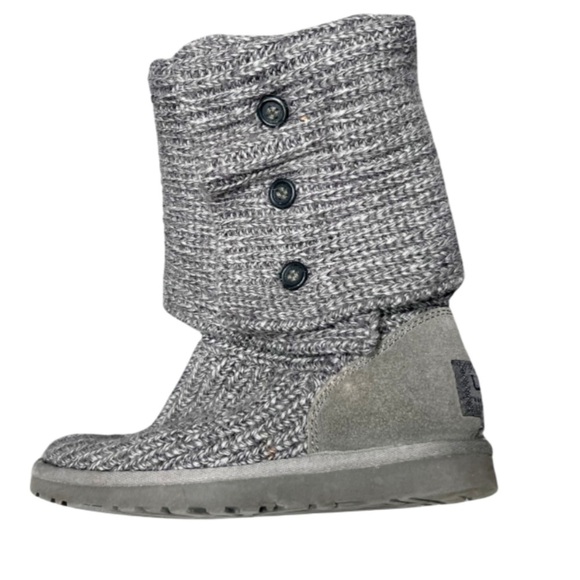 UGG Women's Classic Cardy Tall Knit Acrylic Winter Button Boots - Picture 6 of 16
